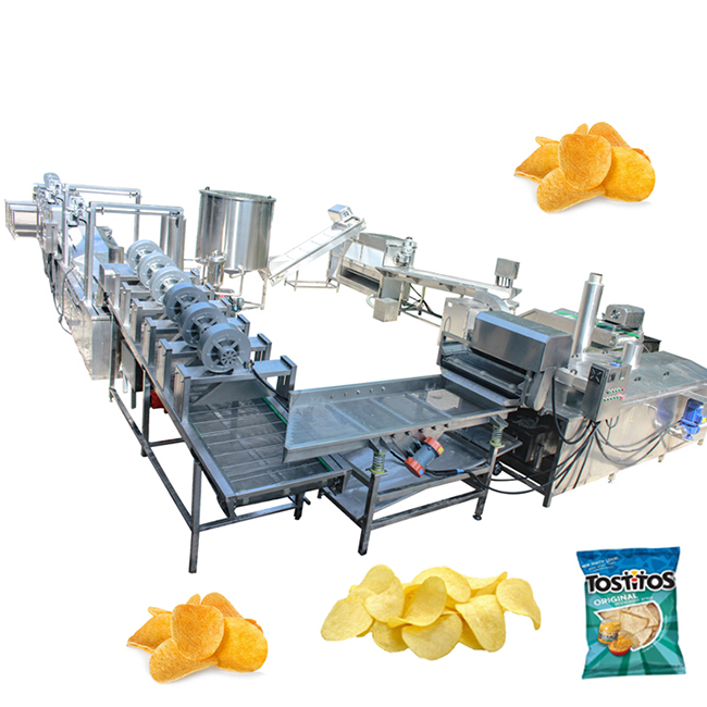 Fully Automatic Potato Chips Production Line Frozen Fries Processing Line Snacks Frying Machine